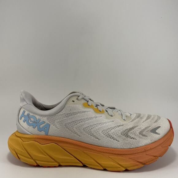 Hoka One One Arahi 6 Running Shoes Womens Size 8.5 B White Blanc Orange Athletic - Picture 1 of 11